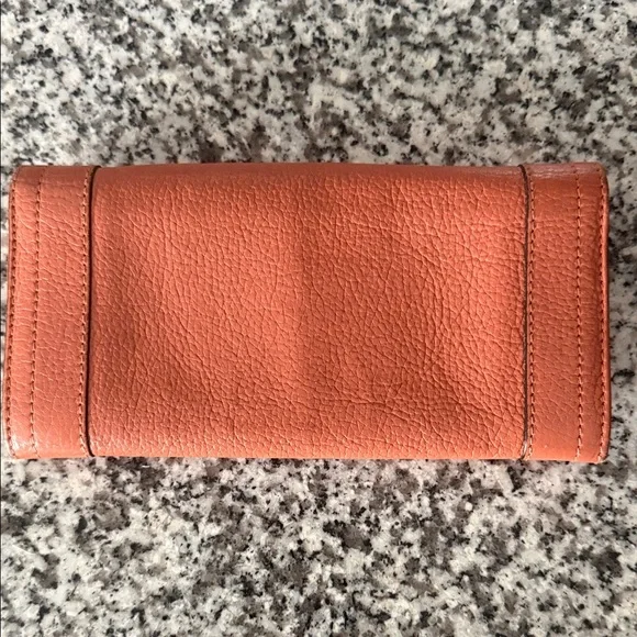 Chloe Leather Orange Wallet
